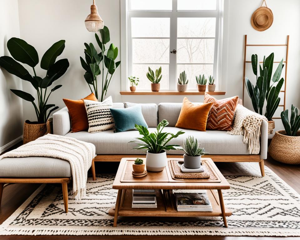 boho chic living room decor