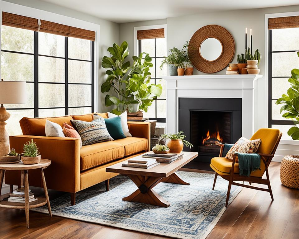 eclectic furniture boho living room