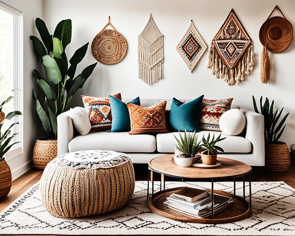 global decor boho living room