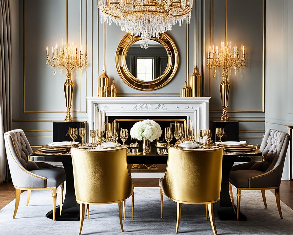 gold flatware dining room