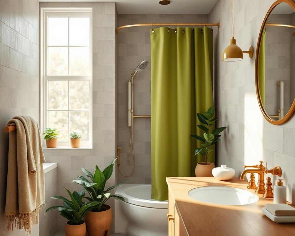 olive green bathroom decor