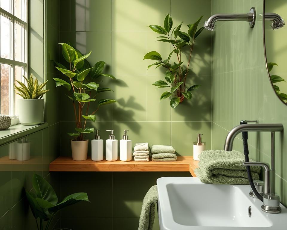 olive green bathroom maintenance