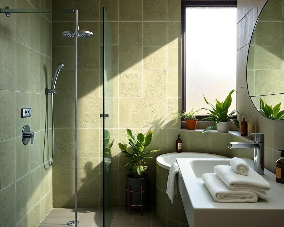 olive green shower