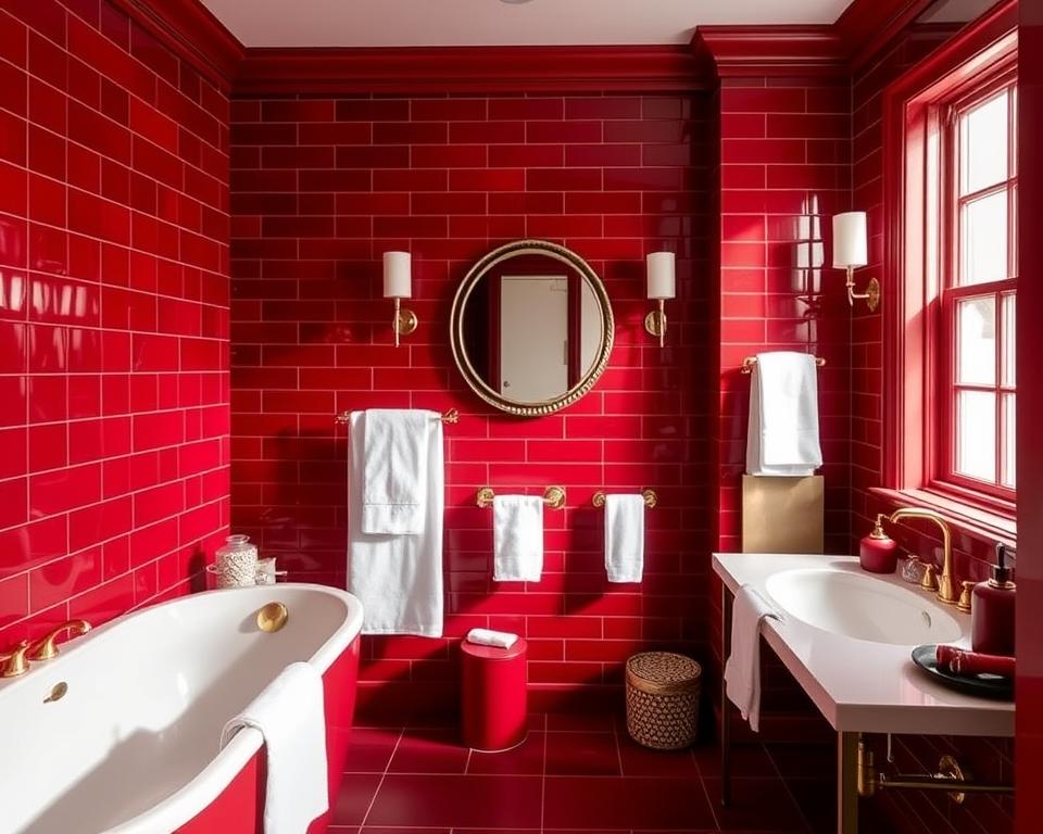 red bathroom color schemes